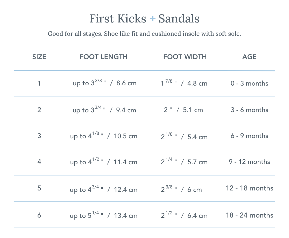 Ralph Baby Shoes Size Chart